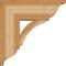 Ekena Millwork Thorton Traditional Rough Sawn Bracket w/ Offset Brace, Western Red Cedar, 8"W x 20"D x 20"H BKT0806X20X20THR01RWR - alternate 2